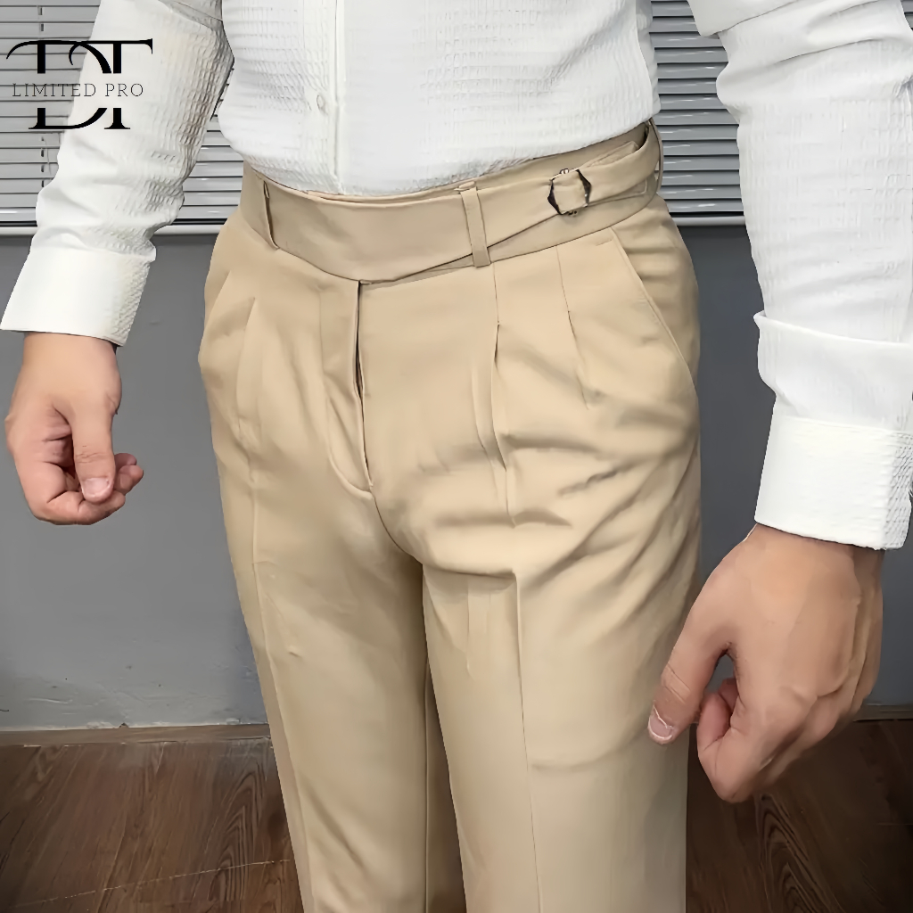 Quần âu nam cạp cao đai lệch, dáng Slimfit , quần tây trắng nam,màu đen , màu xám phong cách hàn quốc cao cấp