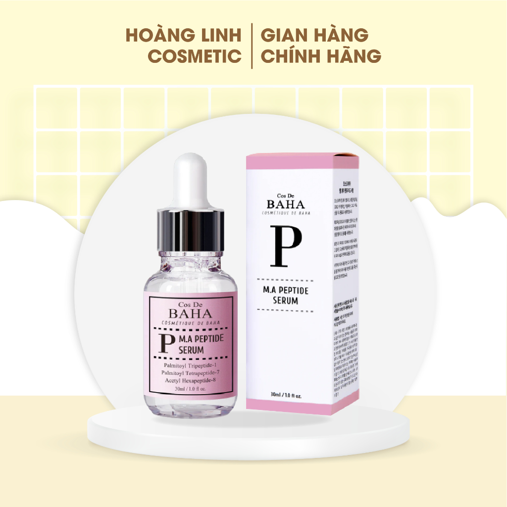 Serum Cos de BAHA M.A Peptide (hồng), tinh chất dưỡng da chống lão hóa thu nhỏ lỗ chân lông 30ml