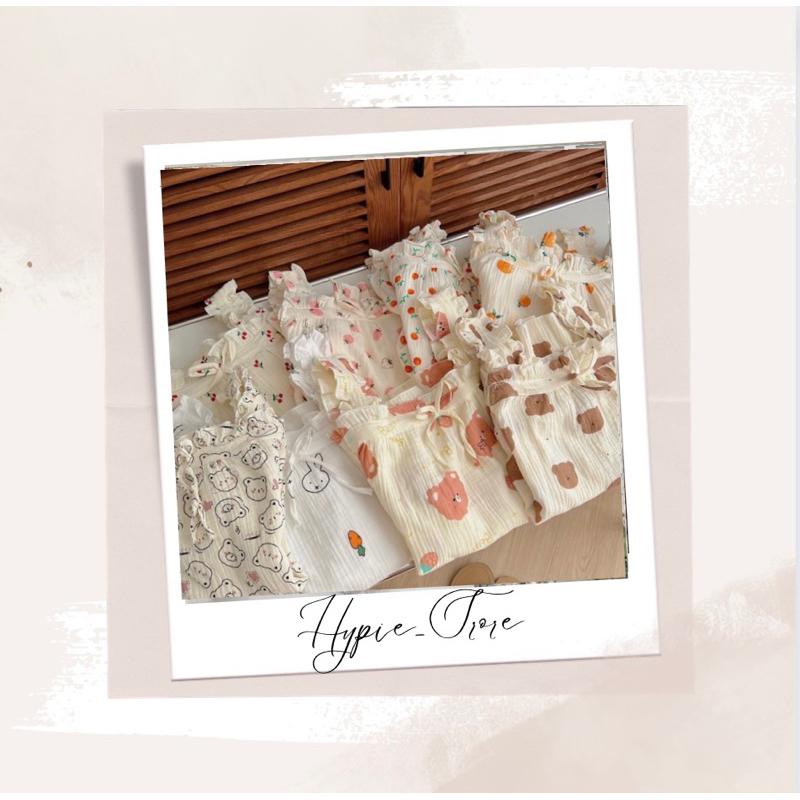 Bộ ngủ xô chất liệu Muslin hàng loại 1 cao cấp _ Hypiestore
