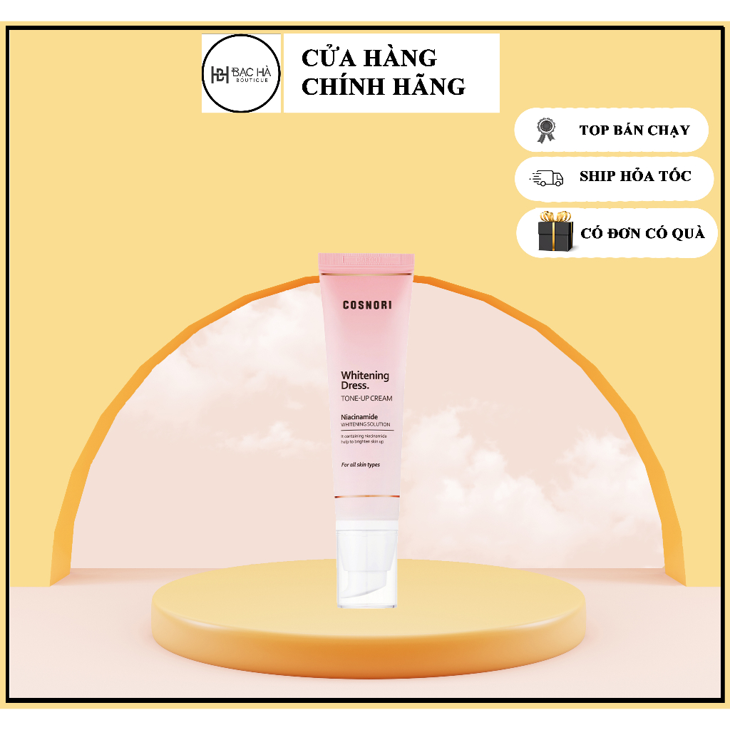 Kem Dưỡng Trắng Nâng Tone Cosnori Whitening Dress 50ml