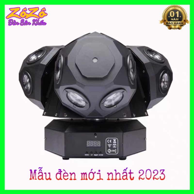 Đèn moving 3 đầu 4in1,đèn mới nhất 2023