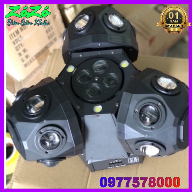 Đèn moving 3 đầu 4in1,đèn mới nhất 2023