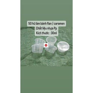 50 hũ làm bánh flan - để nước sốt