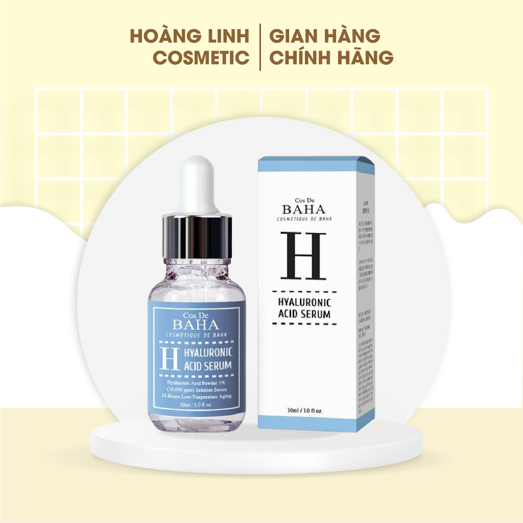 Serum Cos de BAHA Hyaluronic Acid (xanh), tinh chất dưỡng da chống lão hóa, cấp ẩm sâu 30ml
