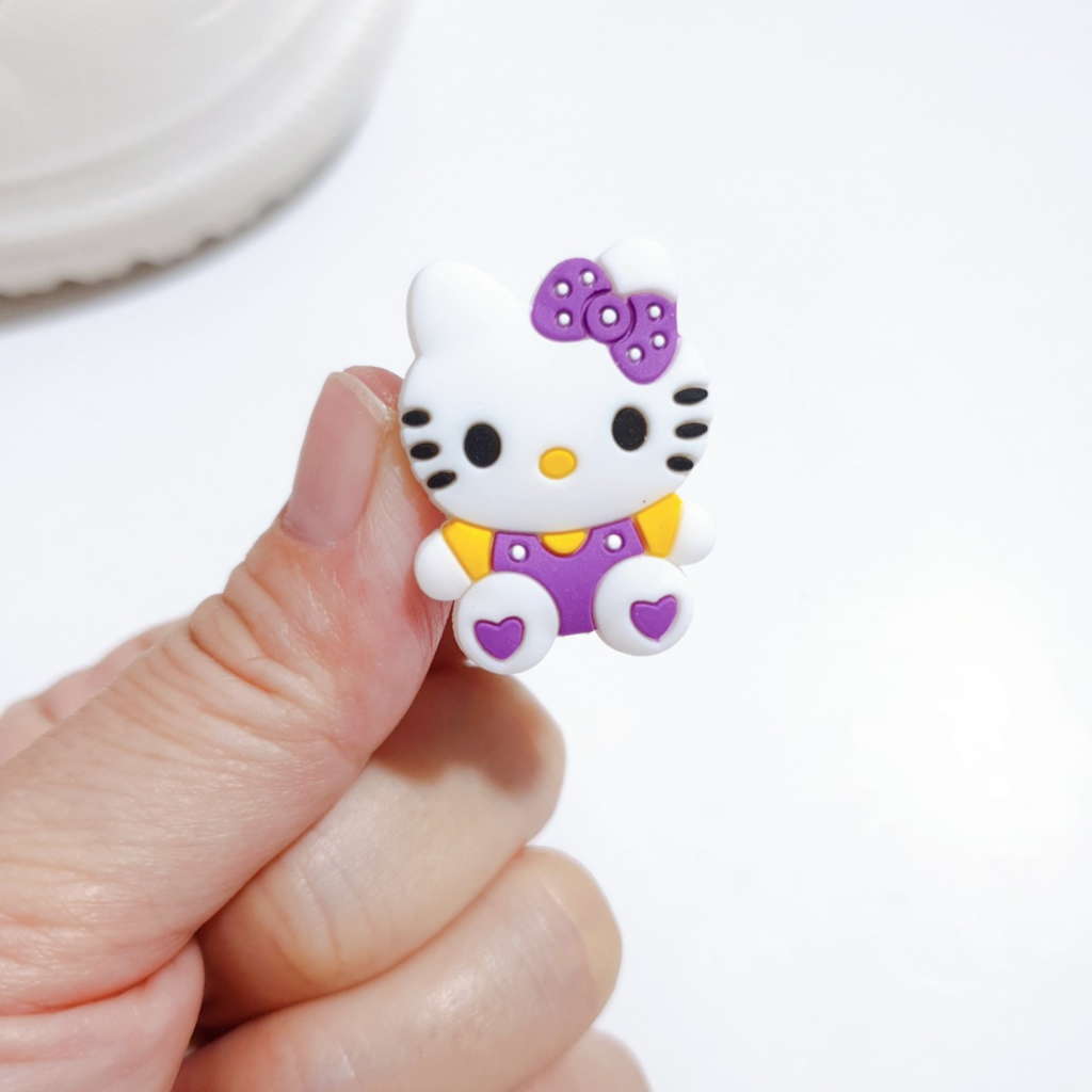 Phụ kiện hkdesign/ nút gắn dép 2D nhựa hoạt hình nhiều mẫu dễ thương