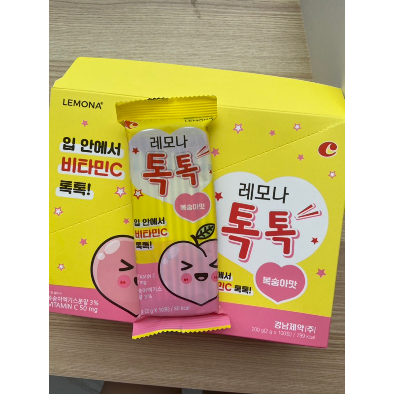 Vitamin C Lemona Tok Tok. Bán gói lẻ 비타민 C 레모나 톡톡