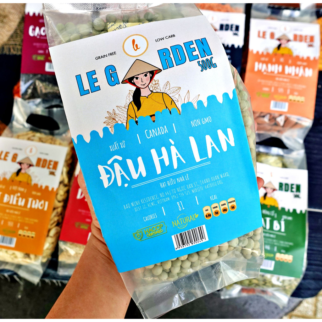 500g ĐẬU HẠT HỮU CƠ LE GARDEN CHO BÉ ĂN DẶM, LÀM SỮA, NẤU CHÁO cao cấp túi