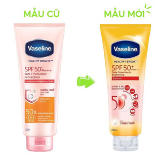 Combo Dưỡng thể Vaseline 50X 320ml + Bột Kích Trắng Alpha Arbutin Thái Lan