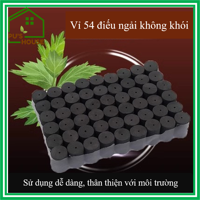Vỉ 54 viên ngải đoạn không khói cao cấp, nhang điếu ngải cứu điếu diện chẩn không khói,sử dụng dễ dàng, hiệu quả