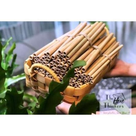 Ống hút tre chiều dài 15cm dùng cho nhà hàng, khách sạn, quà tặng doanh nghiệp sang trọng cao cấp loại 1 / HCM