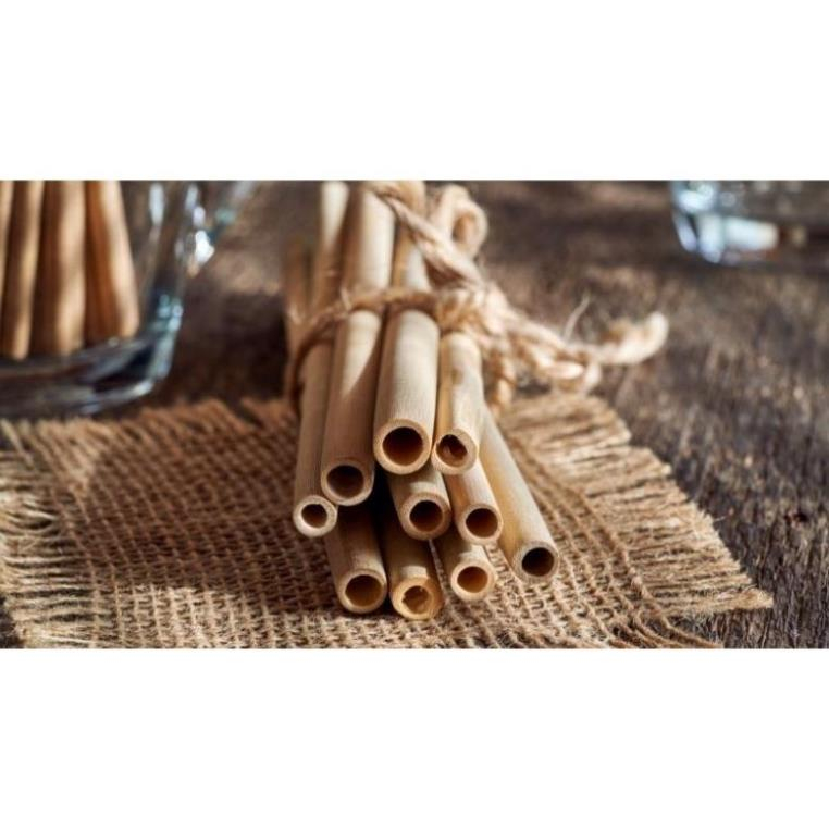 Ống hút tre chiều dài 15cm dùng cho nhà hàng, khách sạn, quà tặng doanh nghiệp sang trọng cao cấp loại 1 / HCM