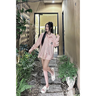 Sơ mi thụng chất đẹp sọc hồng