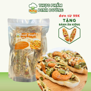 Bánh thuyền mix hạt dinh dưỡng không đường 500g NATY FOOD bánh ngũ cốc gạo lứt mix hạt organic