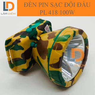Đèn pin đội đầu 100W siêu sáng 418 LÍNH loại tốt cầm pin