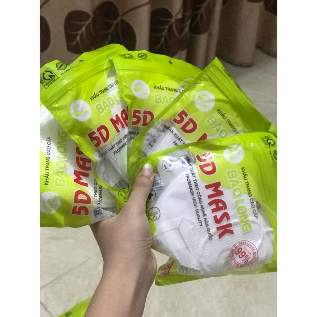 Khẩu trang y tế 5D kháng khuẩn dày 3 lớp/ Khẩu trang y tế lọc mịn cực tốt