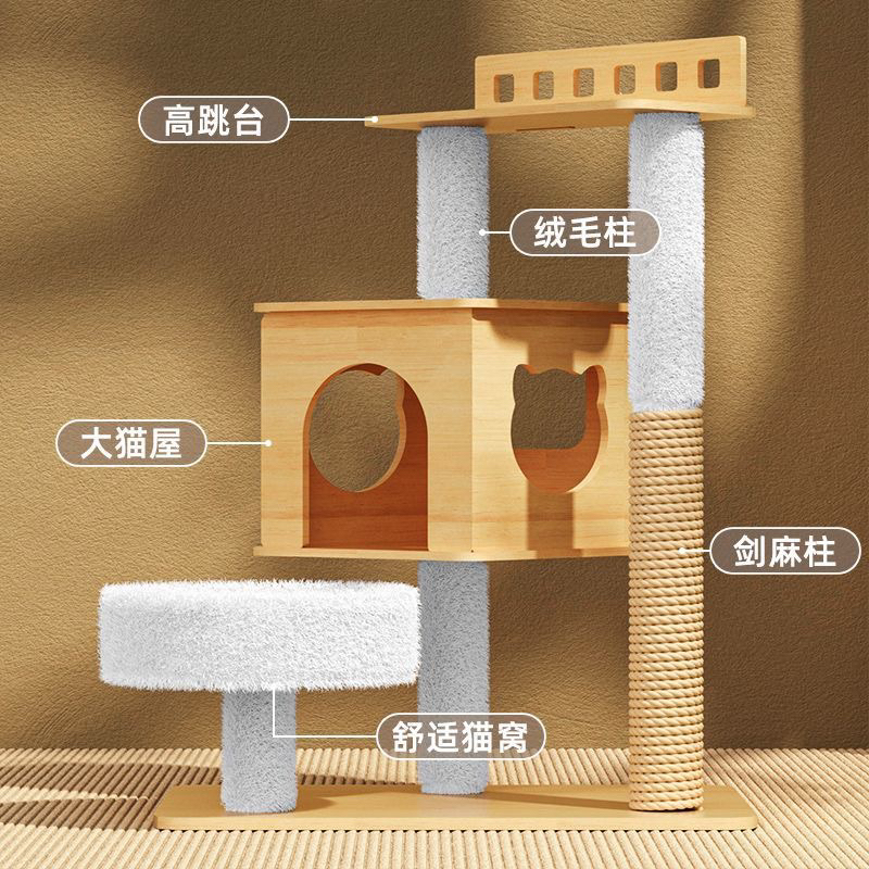 Cattree gỗ cao 74.9cm cho mèo- feedback trong bài đăng