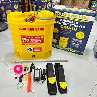 Bình xịt điện con ong vàng 16l 1 bơm cov-16 hàng chính hãng