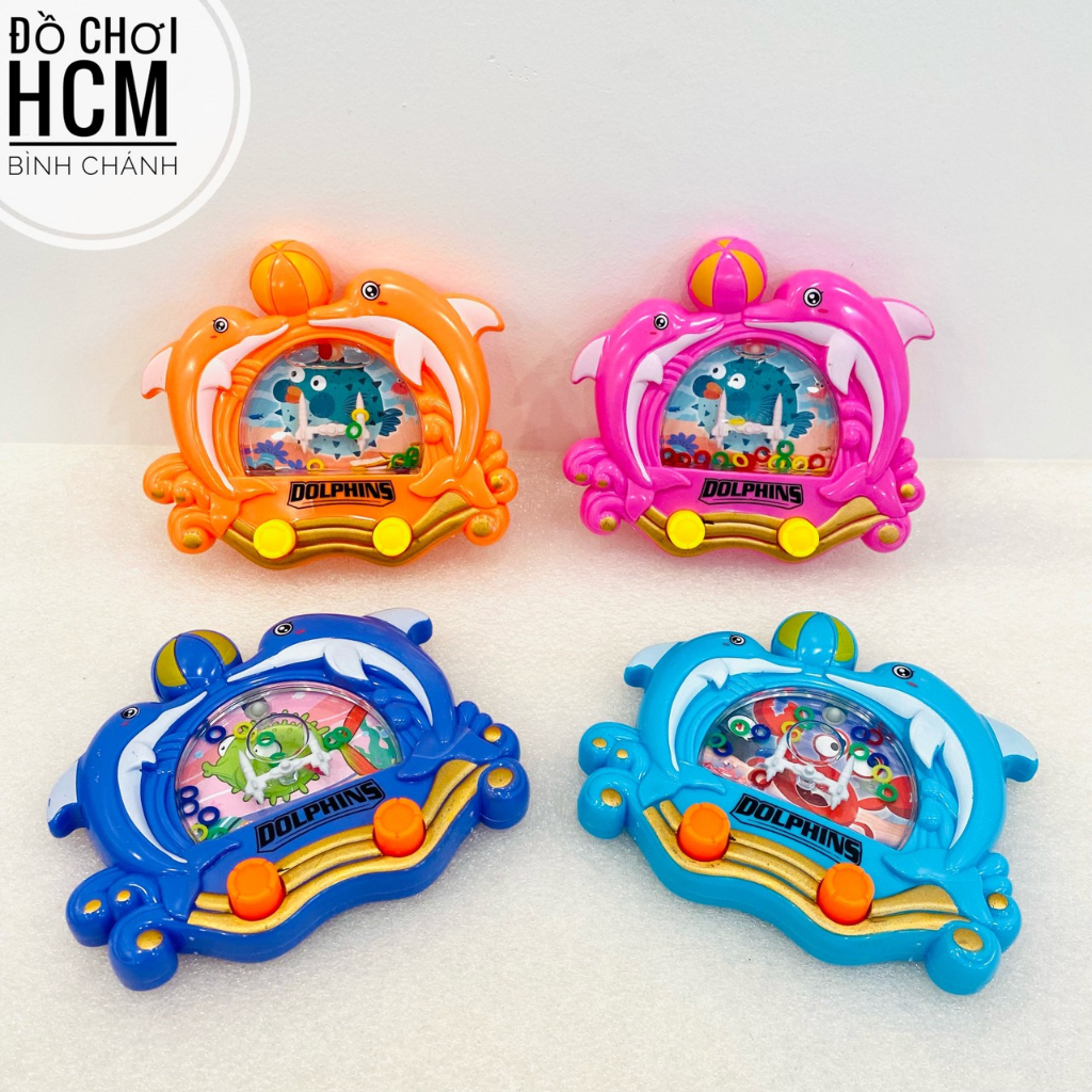 Đồ chơi trẻ em máy chơi game bắn vòng nước dành cho bé thích chơi bấm nước xếp vòng, bắn vòng nước hình thú