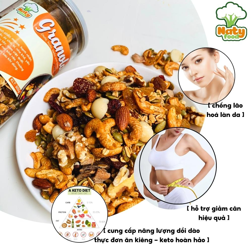 Granola Siêu Hạt 500G Ngũ Cốc Dinh Dưỡng Ăn Sáng Tốt Cho Sức Khoẻ NATY SHOP