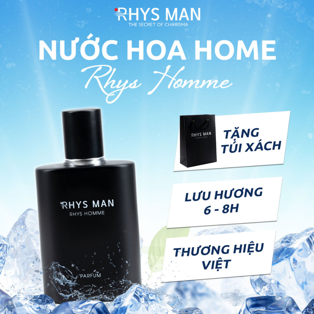 Bộ quà tặng Sữa tắm gội nam 3in1 & Sữa rửa mặt nam & Dung dịch vệ sinh & Nước hoa nam RHYS MAN