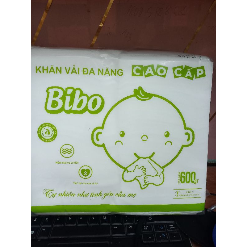 Khăn khô đa năng BIBO - Khăn khô đa năng BIBO bịch 600g