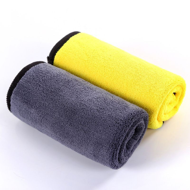 Khăn lau xe chuyên dụng ô tô Microfiber 2 lớp siêu thấm không bị sơ rối