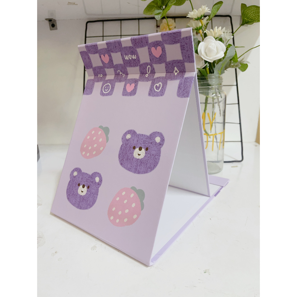 Gương Giấy Gấp 24cm Cute Để Bàn