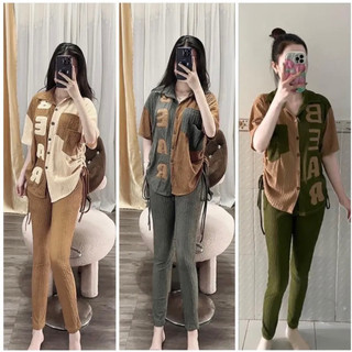 Sét bộ thêu chữ bear rút dây 2 bên