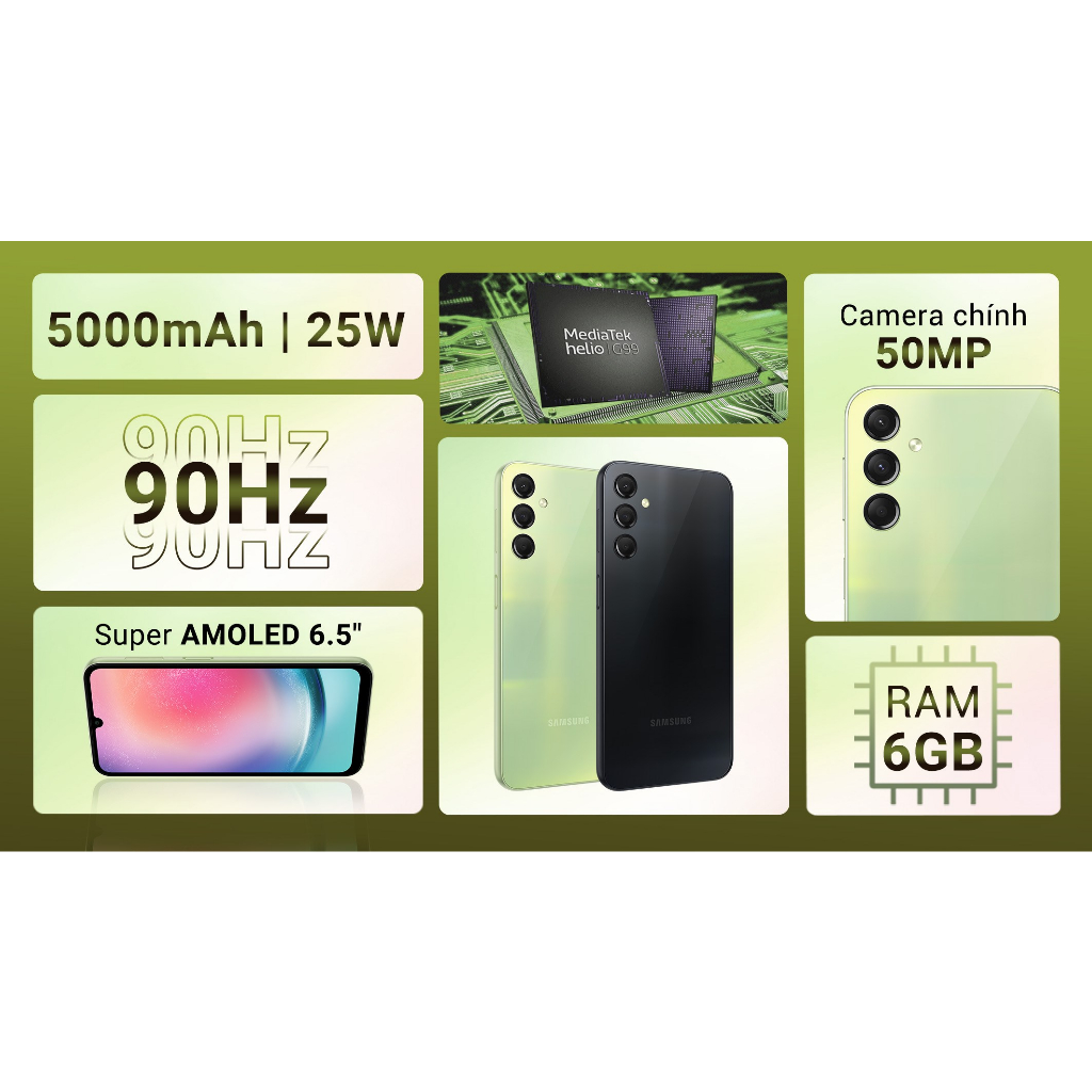 Điện thoại Samsung Galaxy A24 6GB