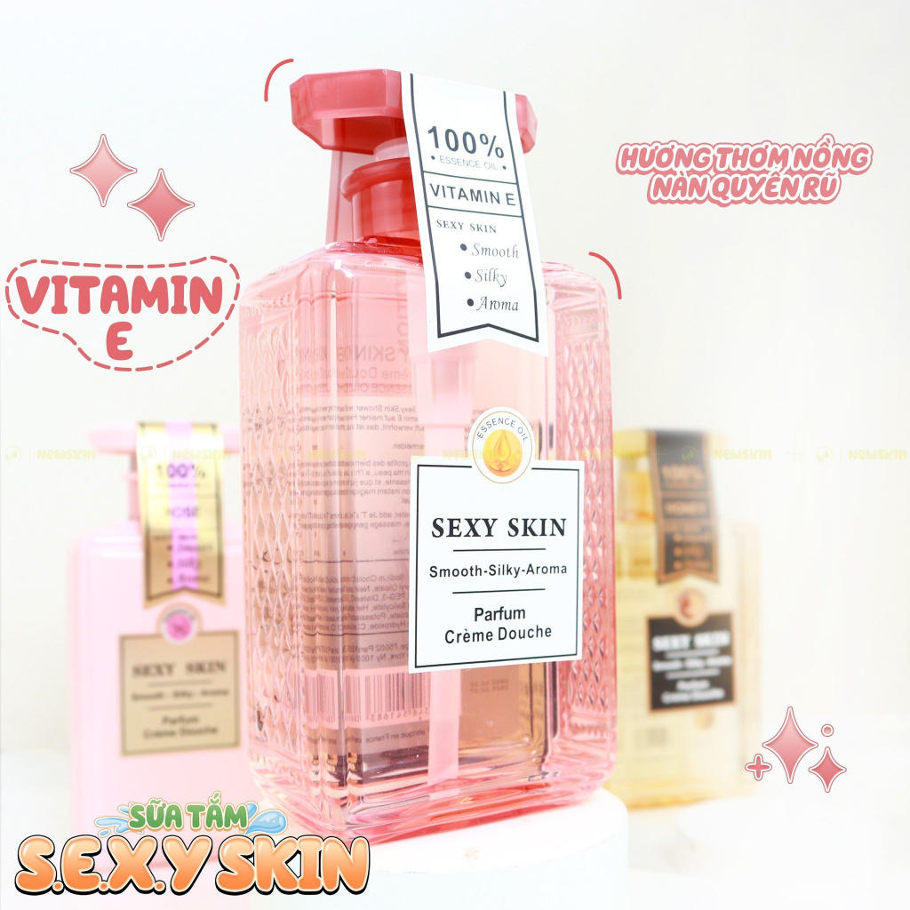 Sữa Tắm Nước Hoa SEXY SKIN Hương Thơm Quyến Rũ 600ml