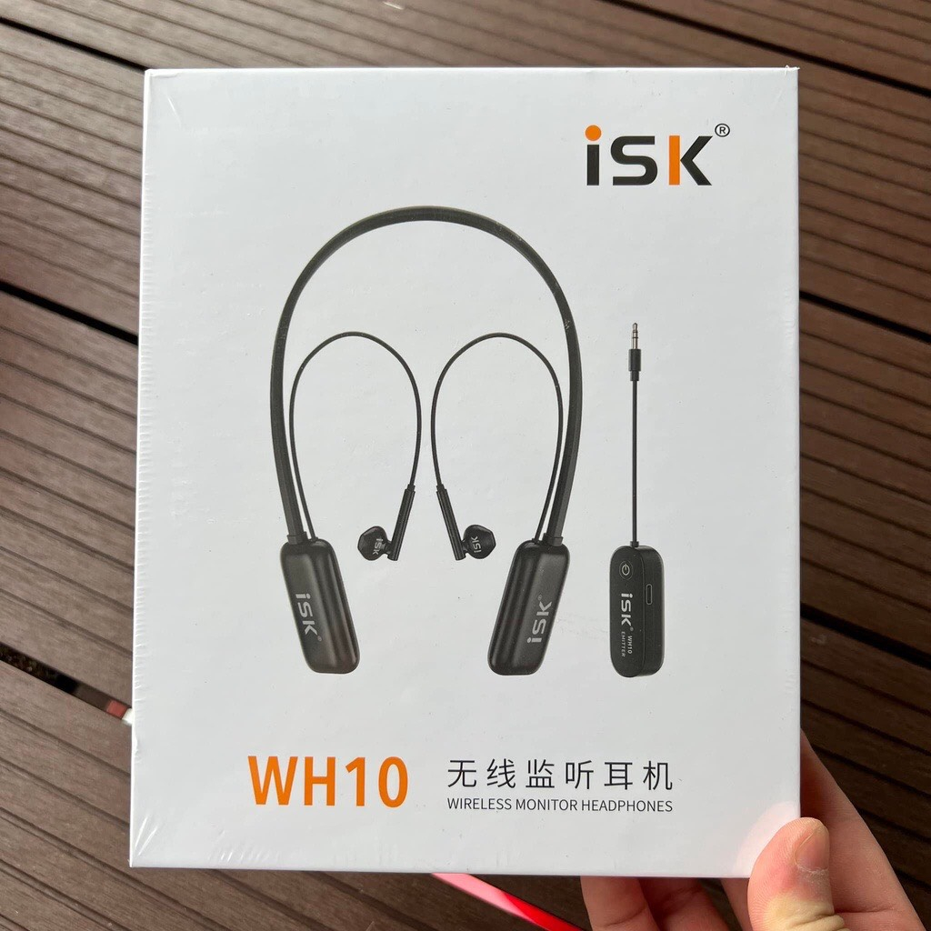 TAI NGHE KIỂM ÂM KHÔNG DÂY ISK WH10 DÙNG CHO LIVESTREAM THÍCH HỢP CHO SOUND CARD, ĐIỆN THOẠI, MIXER, ICON, SOLO