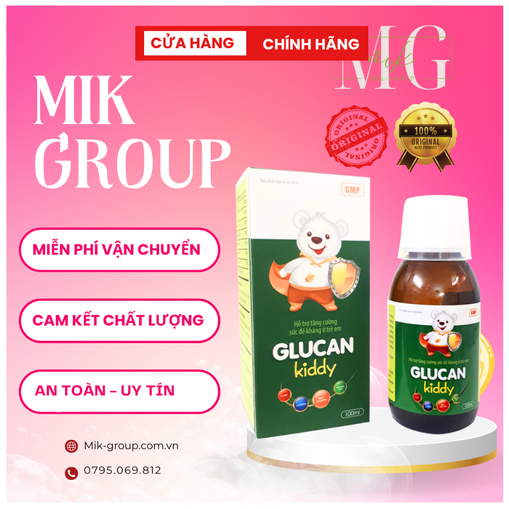 Siro GLUCAN KIDDY, siro cho trẻ nhỏ cho bé, Tăng cường miễn dịch