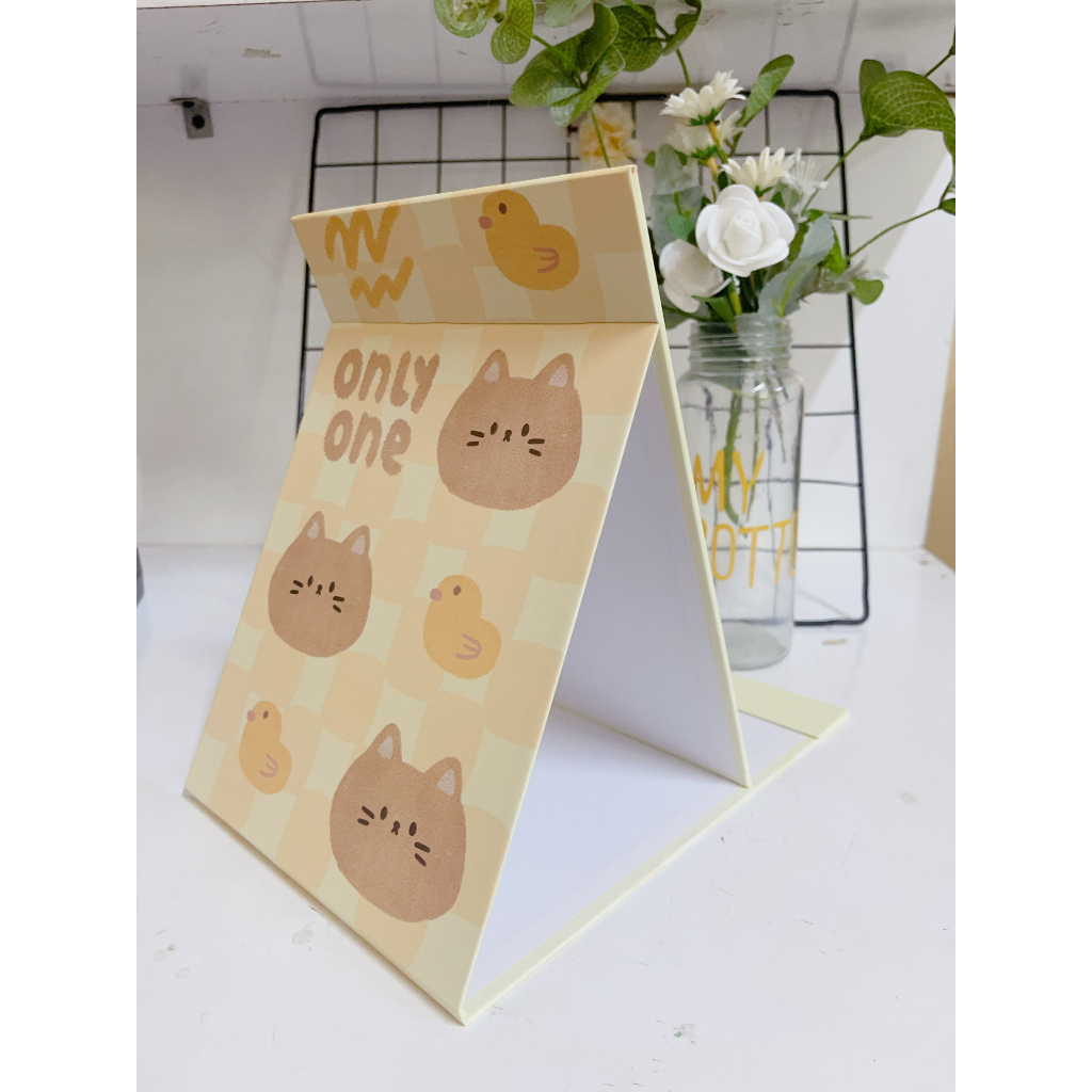 Gương Giấy Gấp 24cm Cute Để Bàn