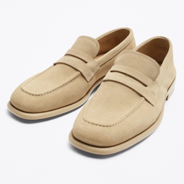 Giày lười nam da mềm Zara authentic PENNY size 40/42