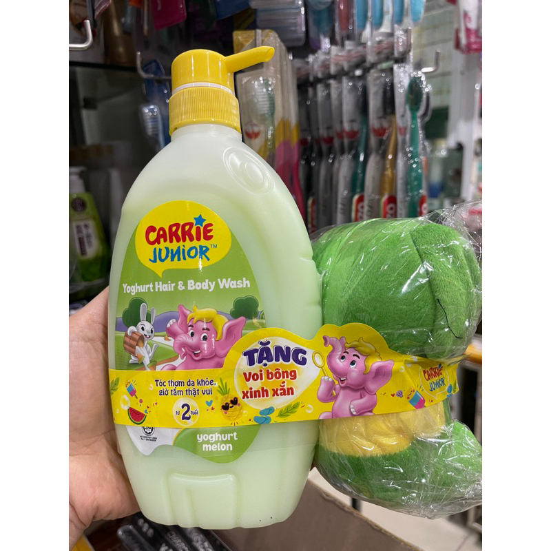Sữa tắm CARRIE JUNIOR 700ml_ KÈM THÚ BÔNG CHO BÉ YÊU