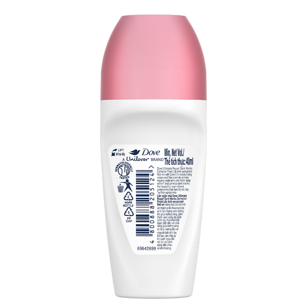 Lăn Khử Mùi Dove Fresh Lily Sáng Da Ngừa Thâm 40ML