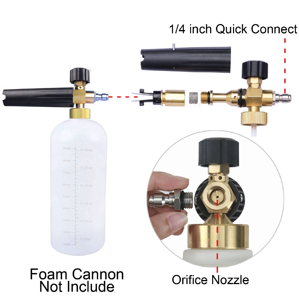 Béc phun lắp bình phun bọt tuyết rửa xe - Tâm phun thay thế cho bình bọt tuyết gắn máy rửa xe