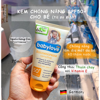 Kem chống nắng hữu cơ trẻ em Babylove Alverde spf 50+ cho bé từ sơ sinh - Nguồn hàng Đức