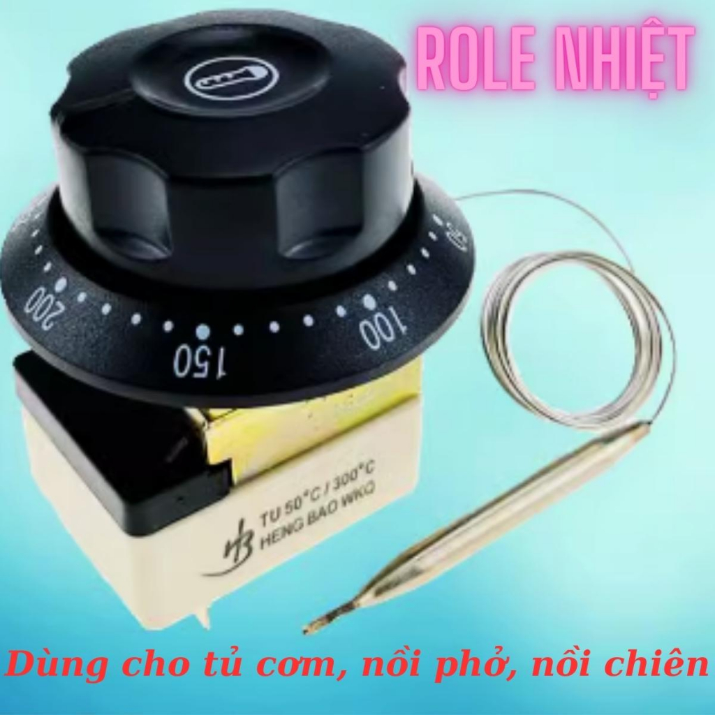 EM118 - Điều khiển nhiệt - Rơ le chỉnh nhiệt 110 - 200 - 300 độ C nồi phở - bếp chiên - tb sấy - nướng 250v 16a