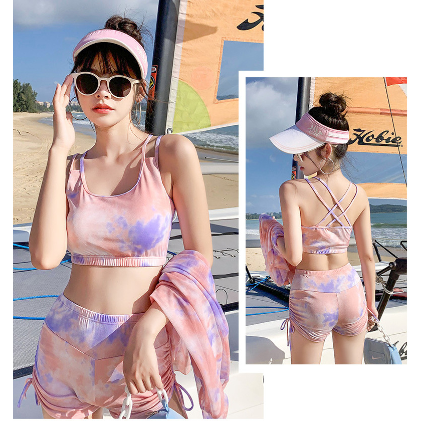 ĐỒ BƠI ĐI BIỂN 3 MÓN KIỂU DÁNG THỂ THAO LANBISHOP119