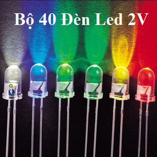 Bộ 40 Đèn Led 2V, dùng để làm đèn trang trí