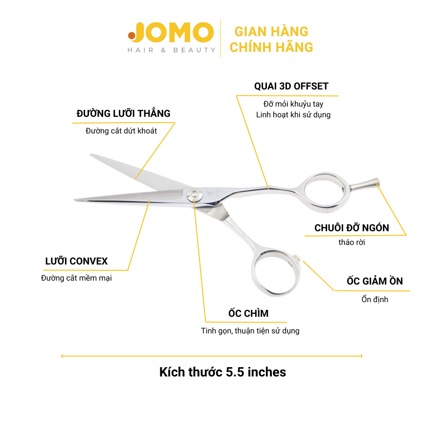 Kéo Cắt tóc VLS JP-551 chính hãng - Jomo Hair & Beauty