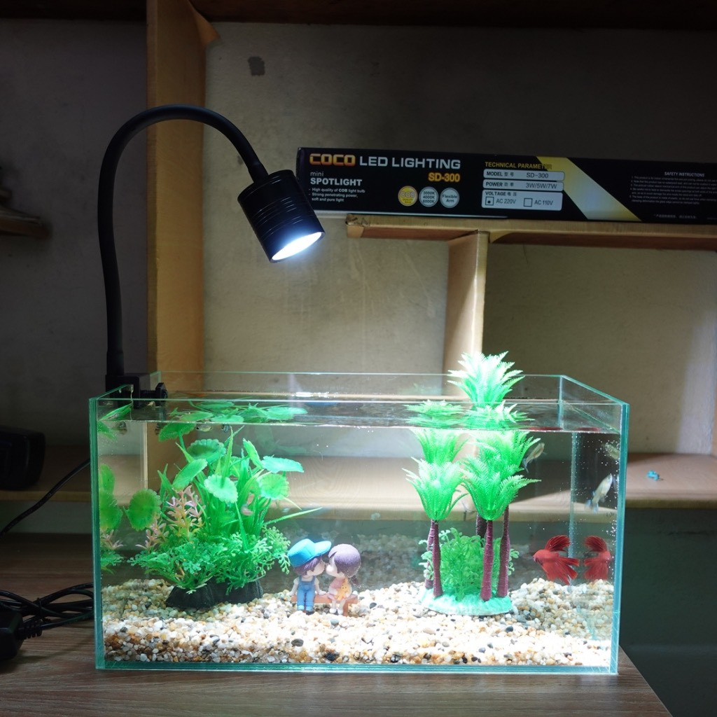 Đèn Led Kẹp Nano Aquarium Kẹp Thành Hồ cá cảnh, Hồ Thủy sinh, Đèn 3 Chế Độ