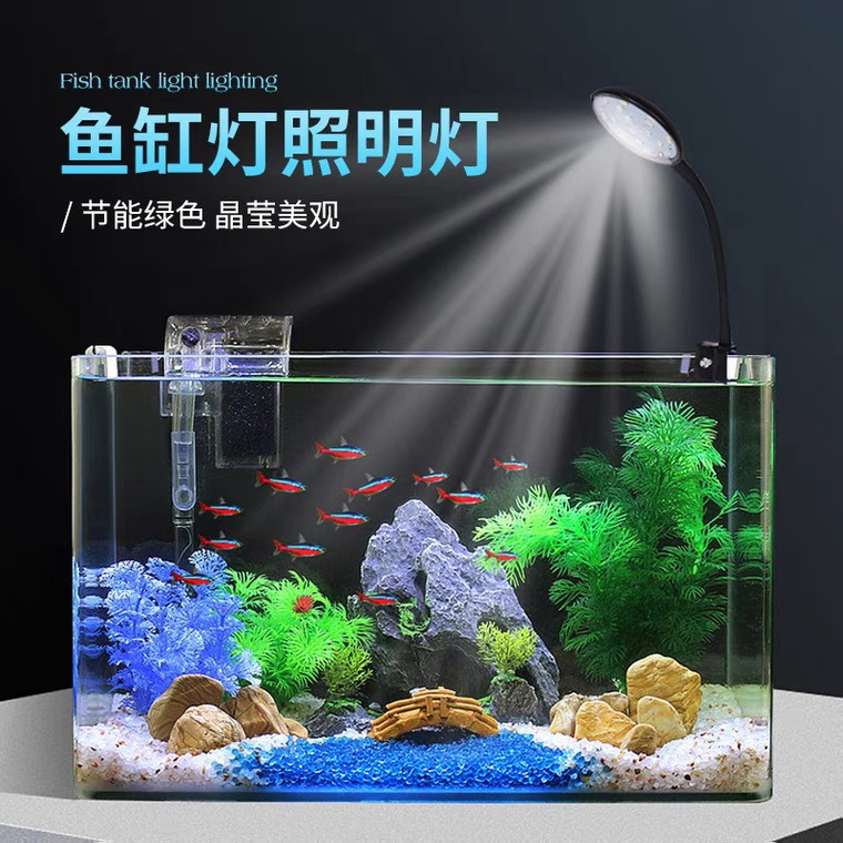 Đèn Led Kẹp Nano Aquarium Kẹp Thành Hồ cá cảnh, Hồ Thủy sinh, Đèn 3 Chế Độ