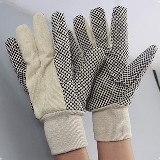 Găng tay vải chấm hạt nhựa 10OZ Polkado