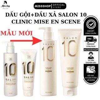 Dầu Gội VÀ Dầu Xả DÒNG SALON HÀN QUỐC Cho Tóc Hư Tổn Mise En Scene Salon Plus Clinic 10 Shampoo For Mẫu mới