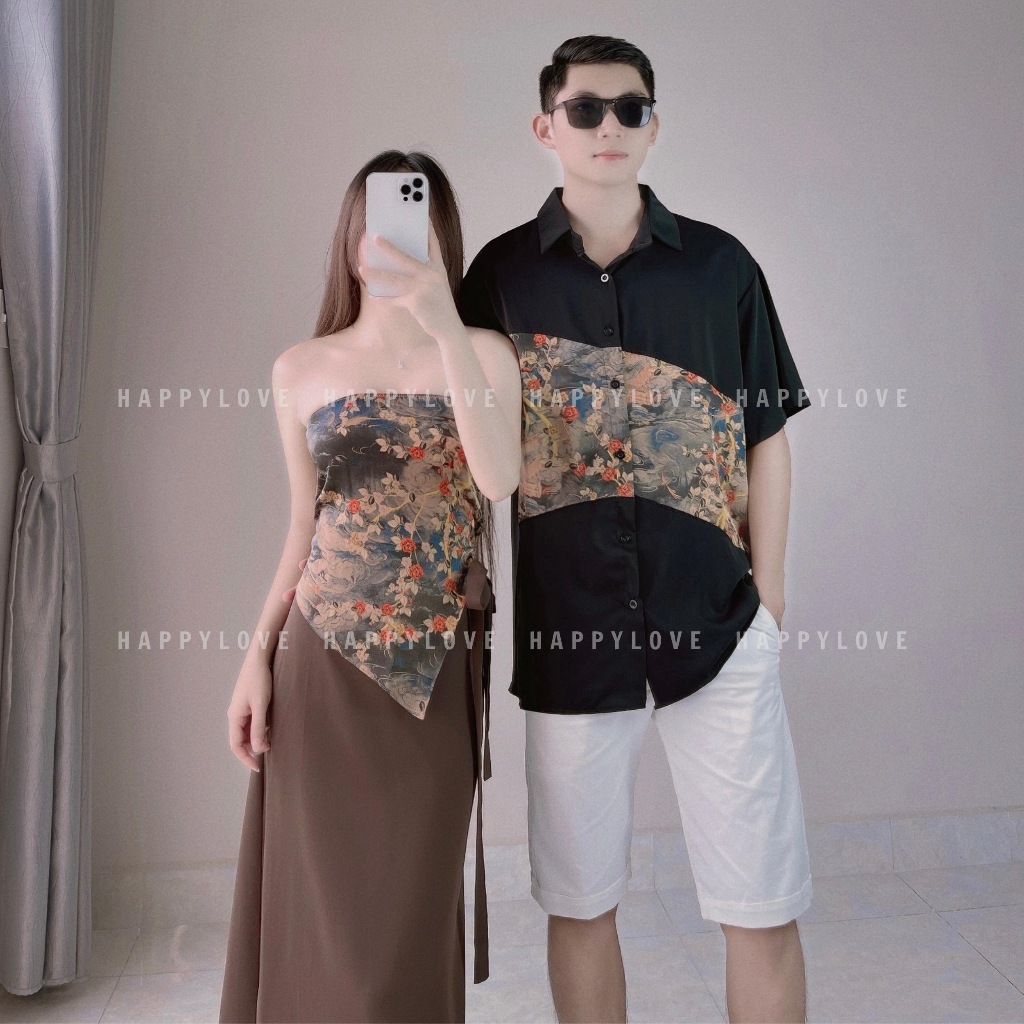 Set đồ đôi nam nữ couple đi chơi đi tiệc HAPPYLOVE phong cách thời trang Quảng Châu M112