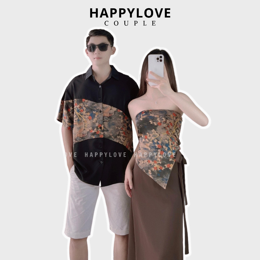 Set đồ đôi nam nữ couple đi chơi đi tiệc HAPPYLOVE phong cách thời trang Quảng Châu M112