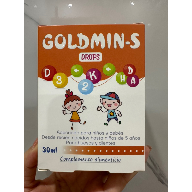 GOLDMIN-S d3k2 bo sung d3k2 dha cho bé giúp  bé phát triển xương  chắc khỏe  , phát triển não bộ tăng hấp thuj canxi