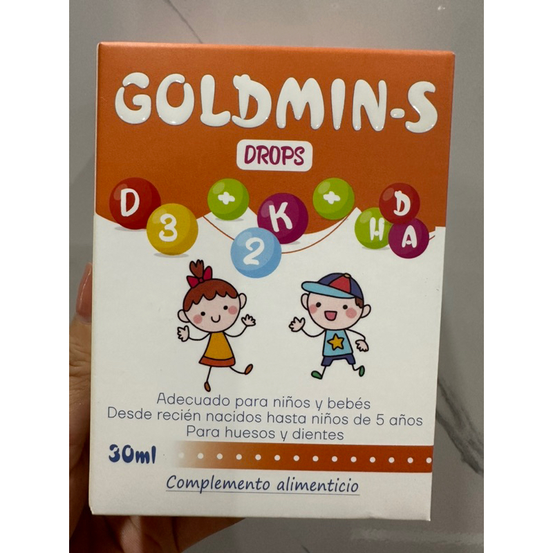 GOLDMIN-S d3k2 bo sung d3k2 dha cho bé giúp  bé phát triển xương  chắc khỏe  , phát triển não bộ tăng hấp thuj canxi